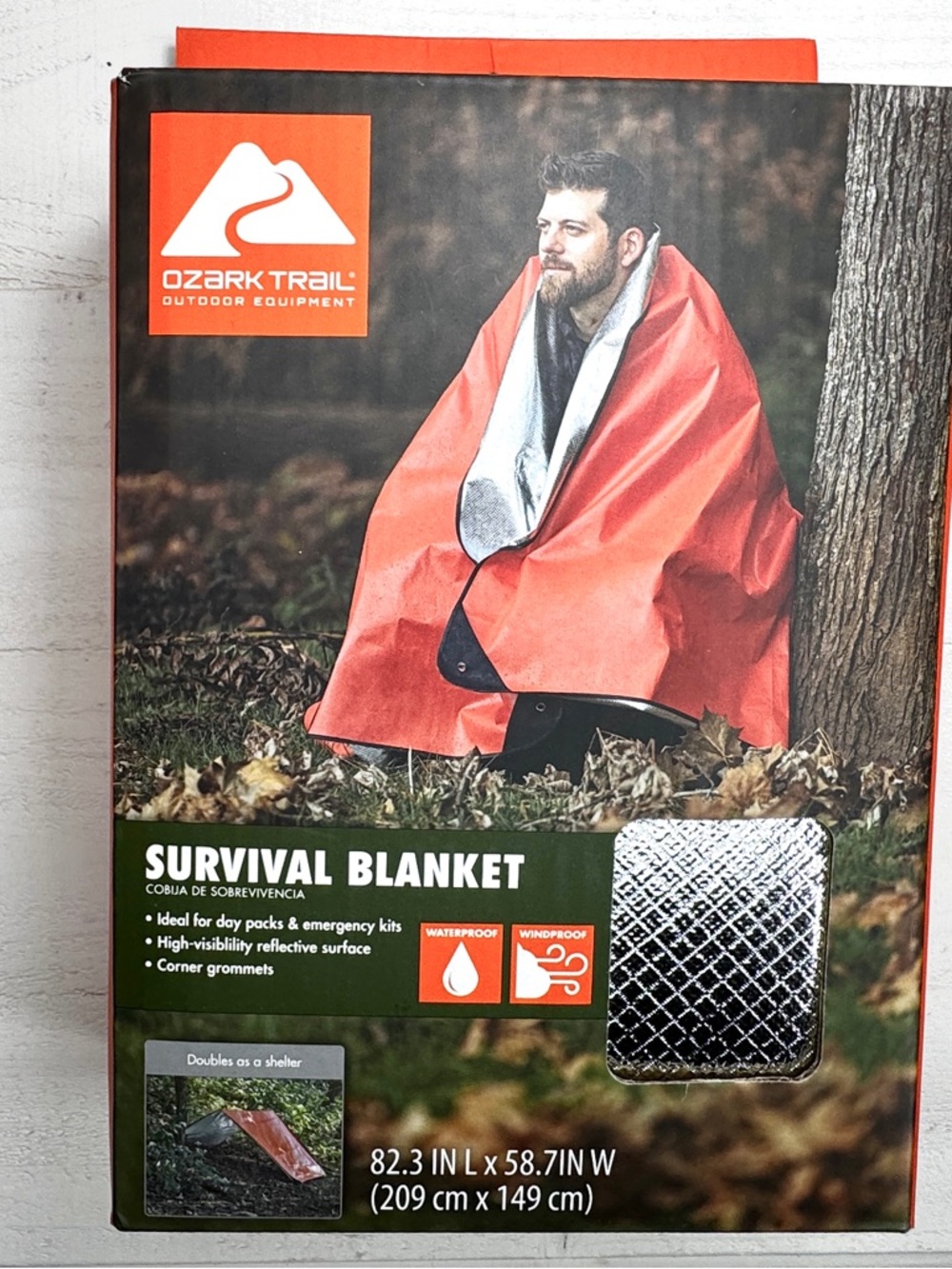 Ozark Trail Survival Blanket Emergency Waterproof Windproof Camping Gear NEW